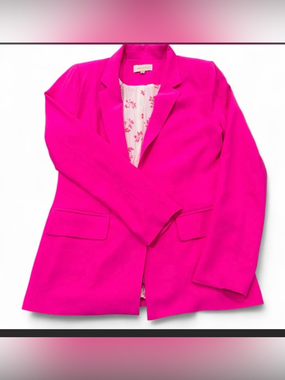 Skies Are Blue Vibrant Fuchsia Tailored Blazer